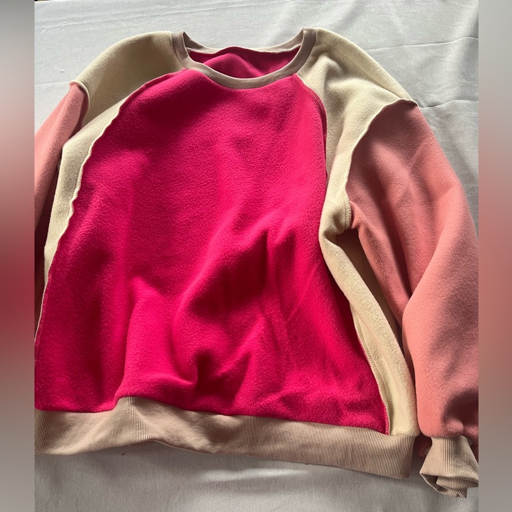 SHEIN Size L Color block Sweatshirt